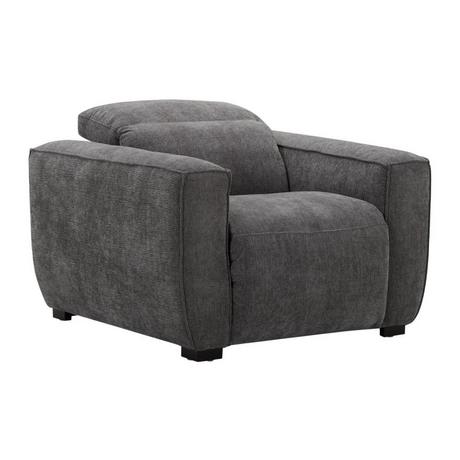 Maison Céphy Fauteuil relax électrique en tissu gris LAGUNDI  