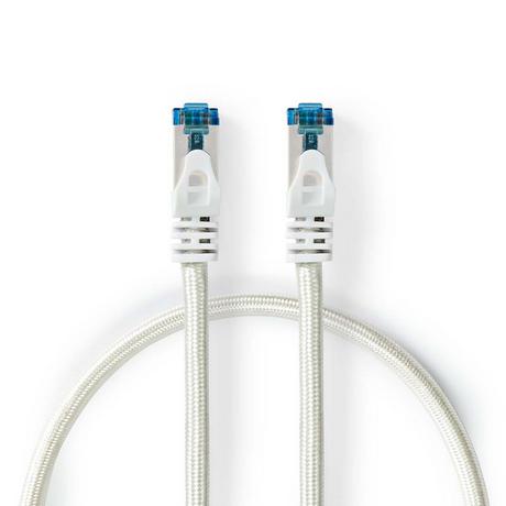 Nedis  Câble réseau CAT6a | S/FTP | RJ45 mâle | RJ45 mâle | 5.00 m | Snagless | Rond | Tressé / PVC | Argent | Boîte avec fenêtre couverte 
