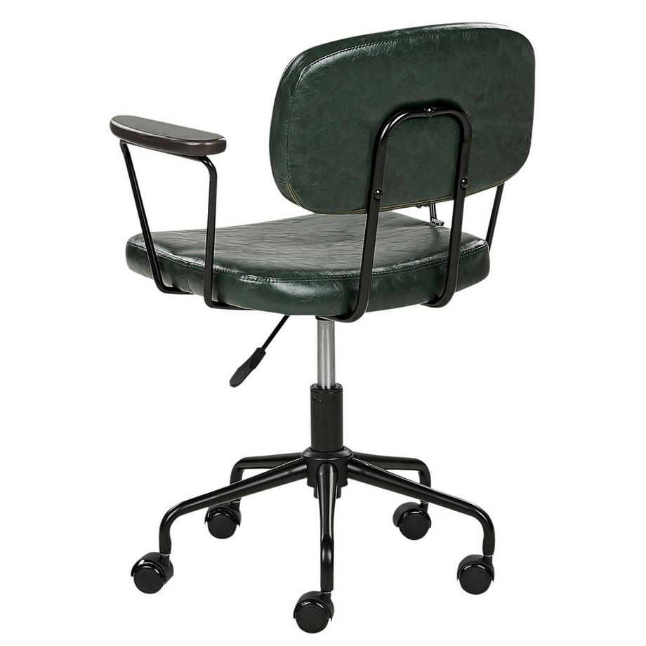 Beliani Chaise de bureau en Cuir PU Rétro ALGERITA  