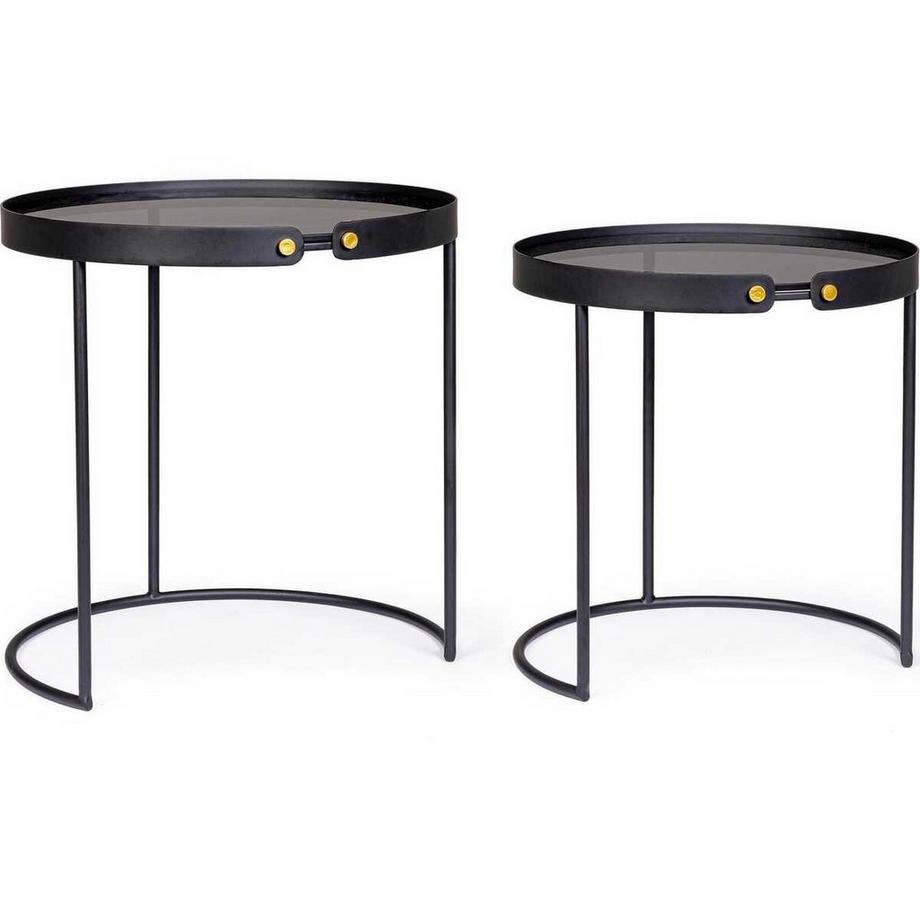 mutoni Table d'appoint Zeina (lot de 2)  