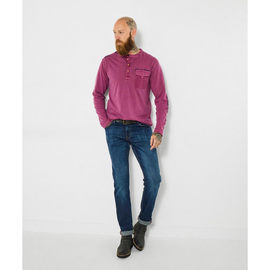 Joe Browns Henley Shirt mit Kontrastnähten  