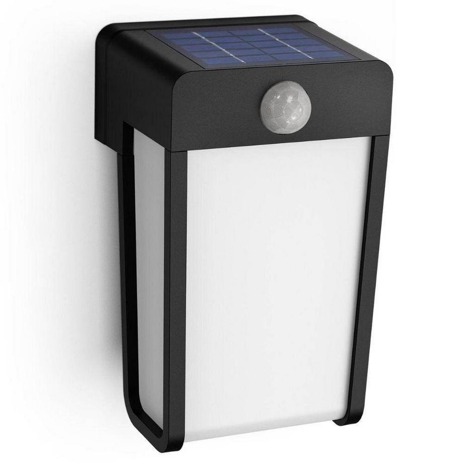Shroud  Solar-Außenwandleuchte mit Bewegungsmelder 2.3 W Warmweiß Schwarz
