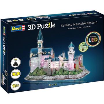 Puzzle Schloss Neuschwanstein Multicolor LED (128Teile)
