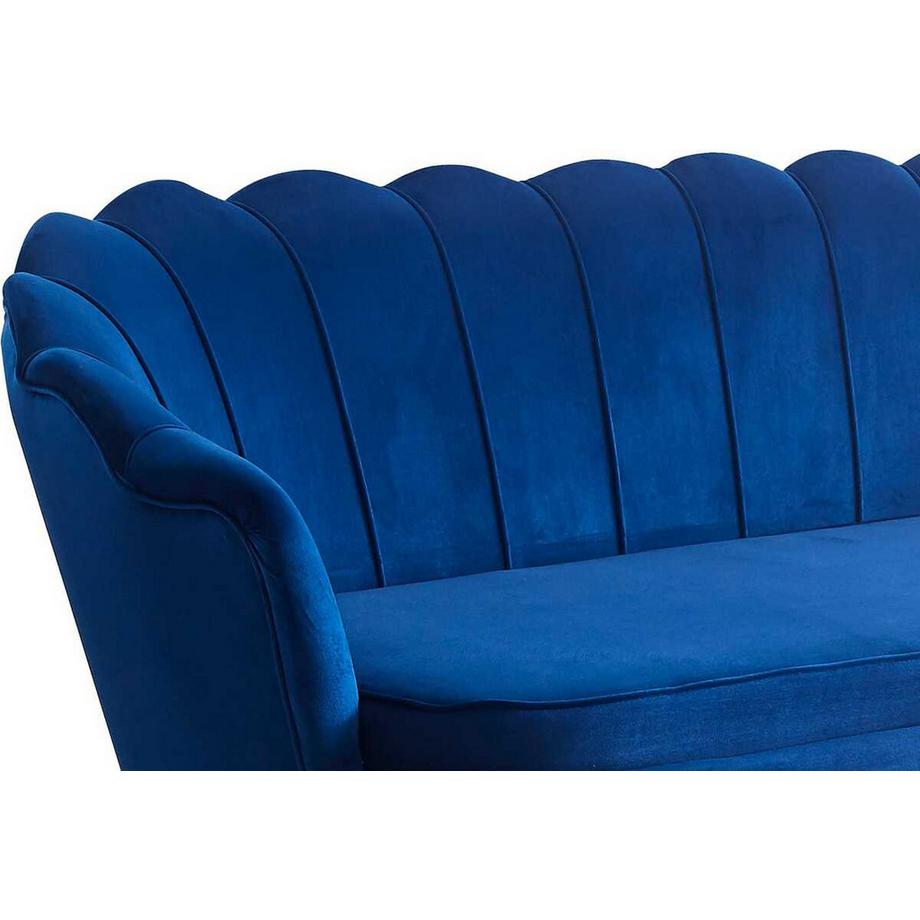 mutoni Muschelsofa Zebstox dunkelblau 180  