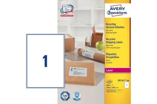 Avery-Zweckform AVERY ZWECKFORM Adressetiketten 199,6x289,1mm, 100 Stück  