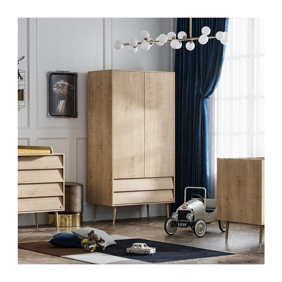 Calicosy Armoire 2 Portes 2 Tiroirs - Bosque  