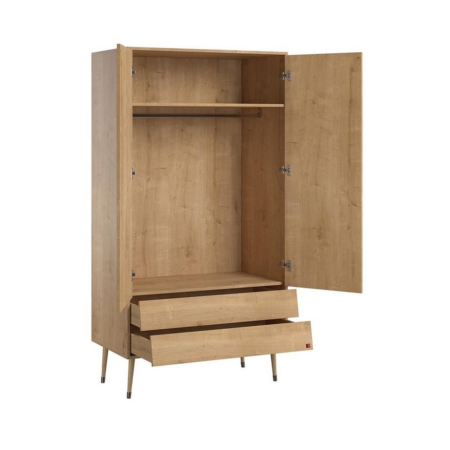 Calicosy Armoire 2 Portes 2 Tiroirs - Bosque  