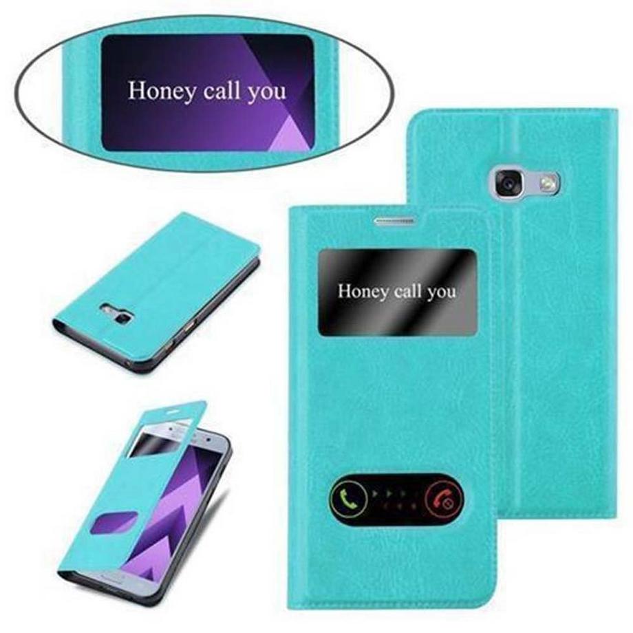 Cadorabo  Hülle für Samsung Galaxy A5 2017 Magnetverschluss, 2 Sichtfenstern 