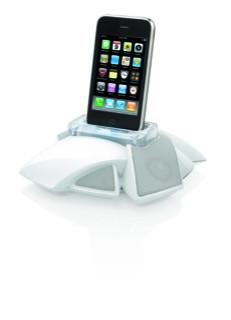 JBL  On Stage Micro III, portables Lautsprechersystem 2x 3 Watt mit aussergew. Design für iPod & iPhone inkl. FB 