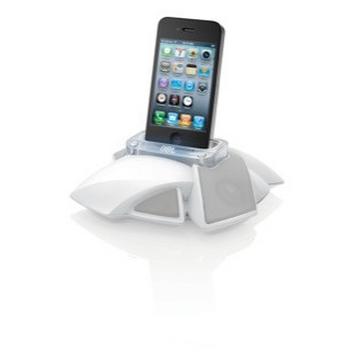 On Stage Micro III, portables Lautsprechersystem 2x 3 Watt mit aussergew. Design für iPod & iPhone inkl. FB