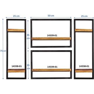 mutoni Wandregal Melbourne natur 110x25x75 (4-tlg)  