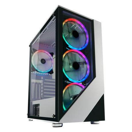 LC-POWER  Gaming 803W Midi Tower Schwarz, Weiß 