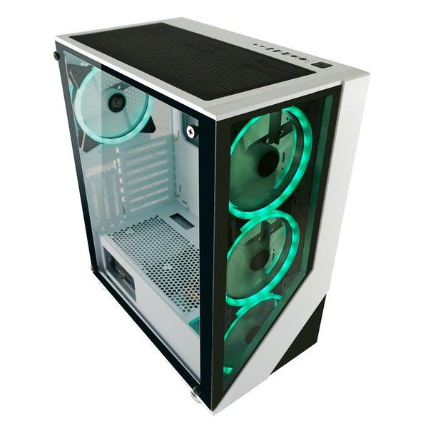 LC-POWER  Gaming 803W Midi Tower Schwarz, Weiß 