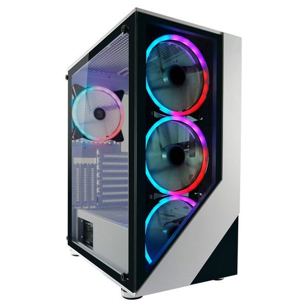 LC-POWER  Gaming 803W Midi Tower Schwarz, Weiß 
