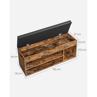 Pricenet Vielseitige Schuhbank mit Stauraum und bequemen Sitzgelegenheiten  