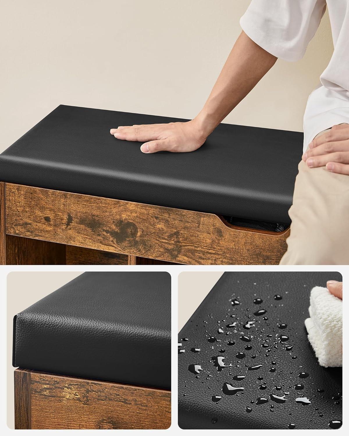 Pricenet Vielseitige Schuhbank mit Stauraum und bequemen Sitzgelegenheiten  