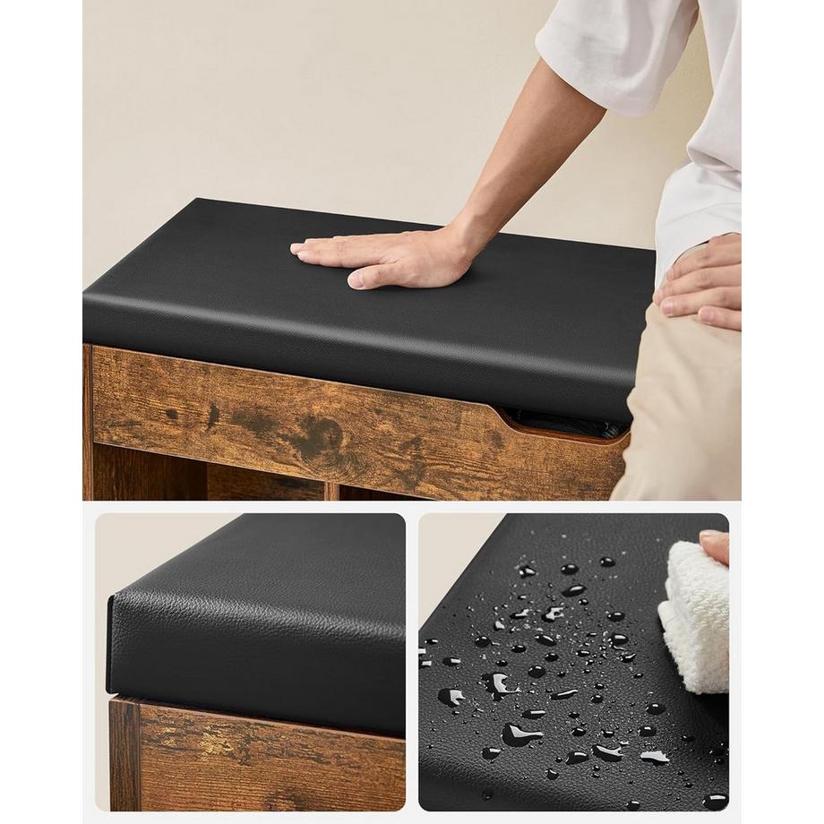 Pricenet Vielseitige Schuhbank mit Stauraum und bequemen Sitzgelegenheiten  