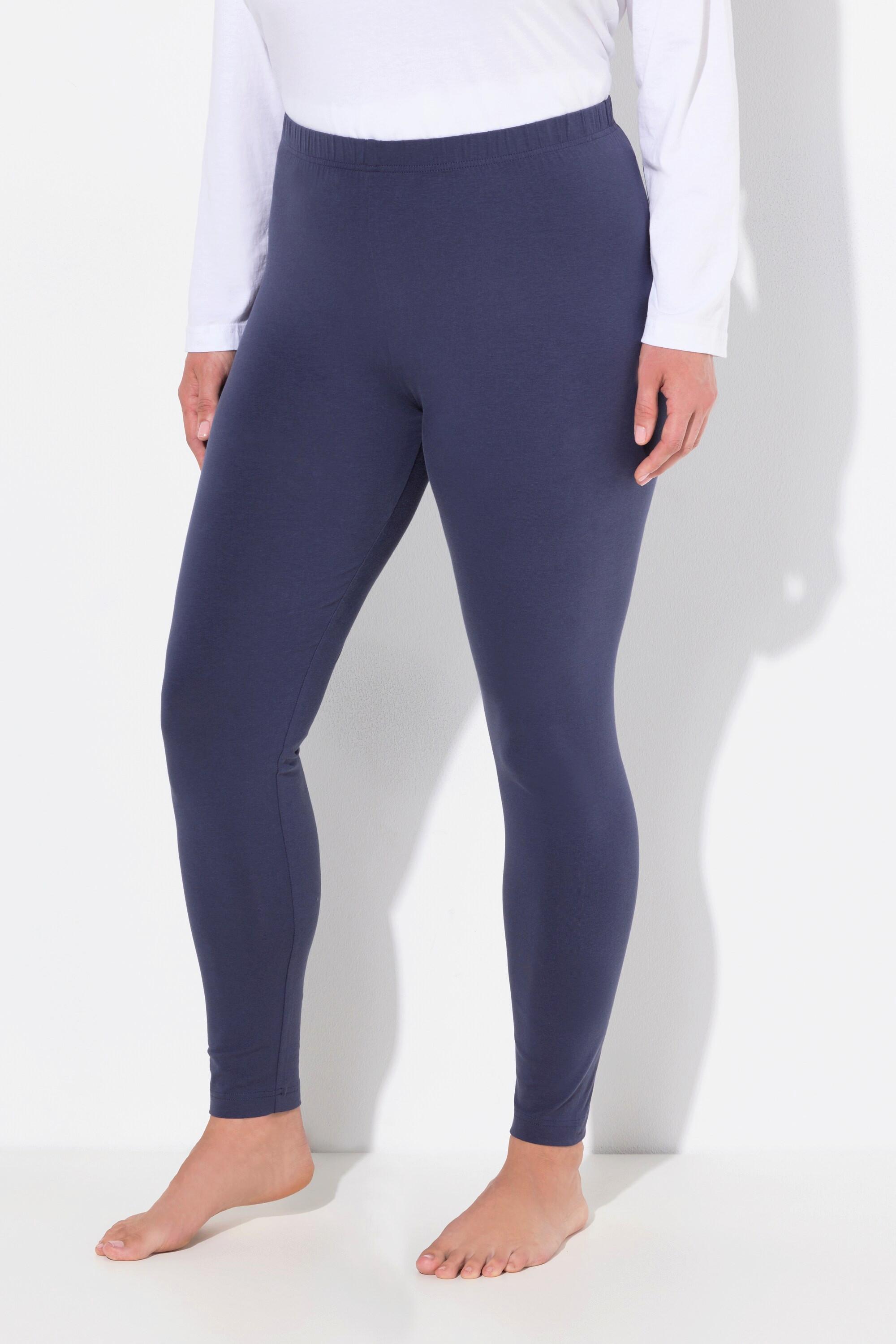 Ulla Popken  Leggings di cotone con cintura completamente elastica 