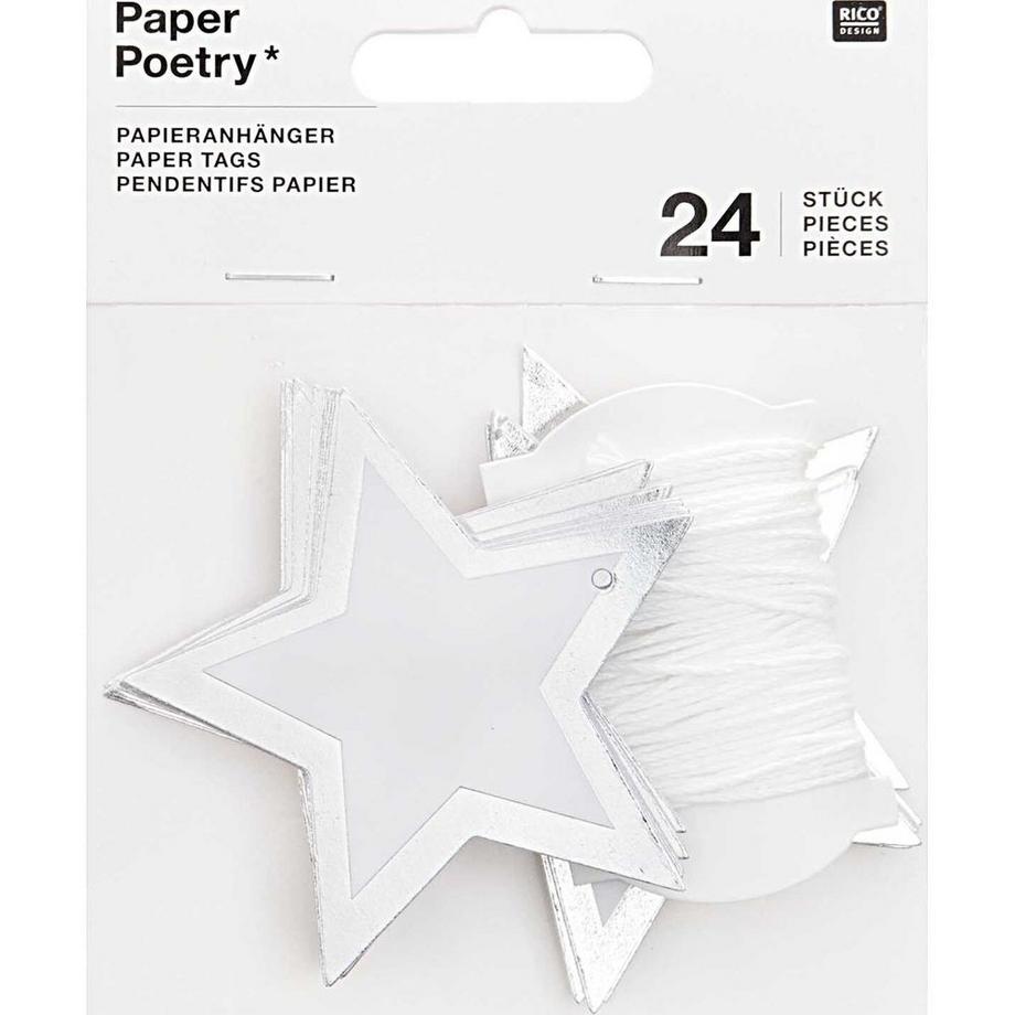 Geschenkanhänger Sterne 24 Stück