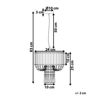 Beliani Lampe suspension en Métal Glamour ADORN  