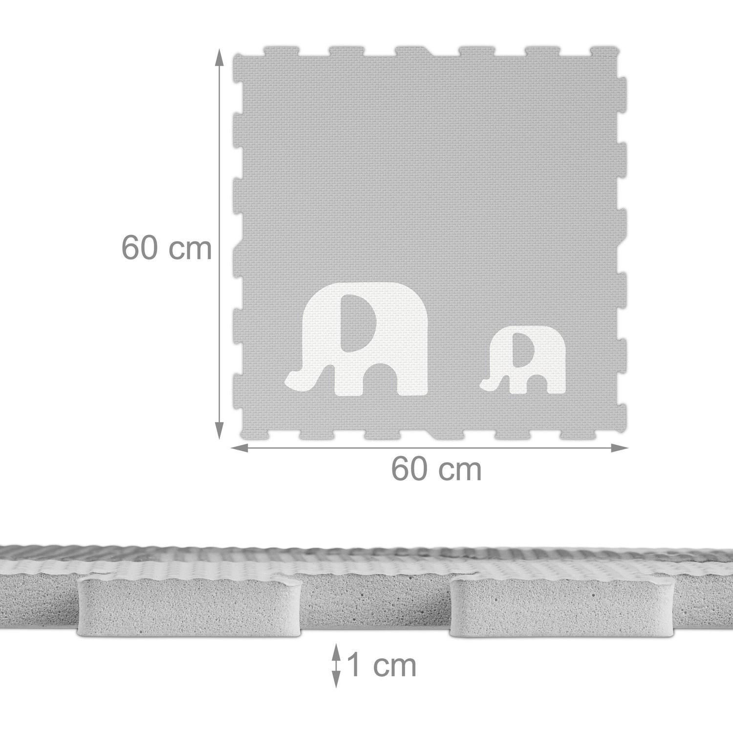 Northix Puzzlematte Elefanten  