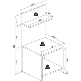 VCM Hoher Nachttisch Nachtschrank Malisa  
