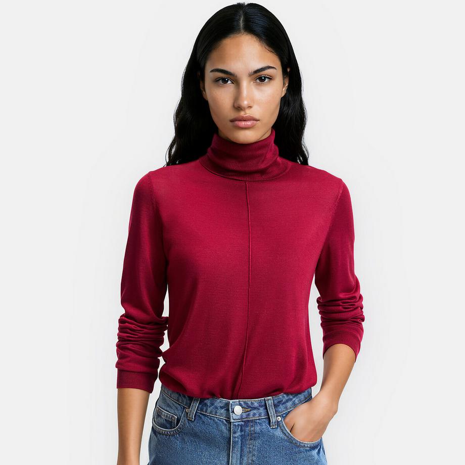 La Redoute Collections Pull col roulé en fine maille  