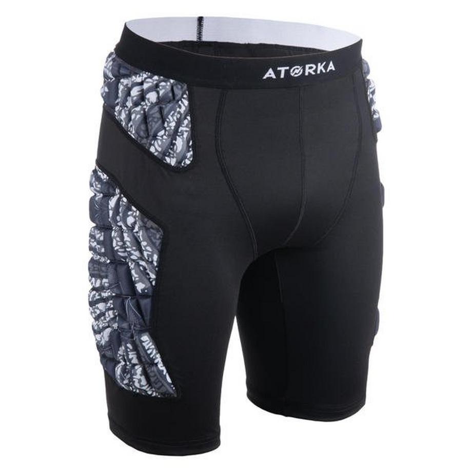 ATORKA  Short de protection homme HSH500P noir blanc 