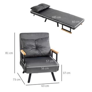 HOMCOM Chaise de couchage  