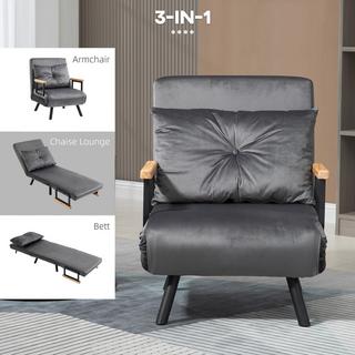 HOMCOM Chaise de couchage  