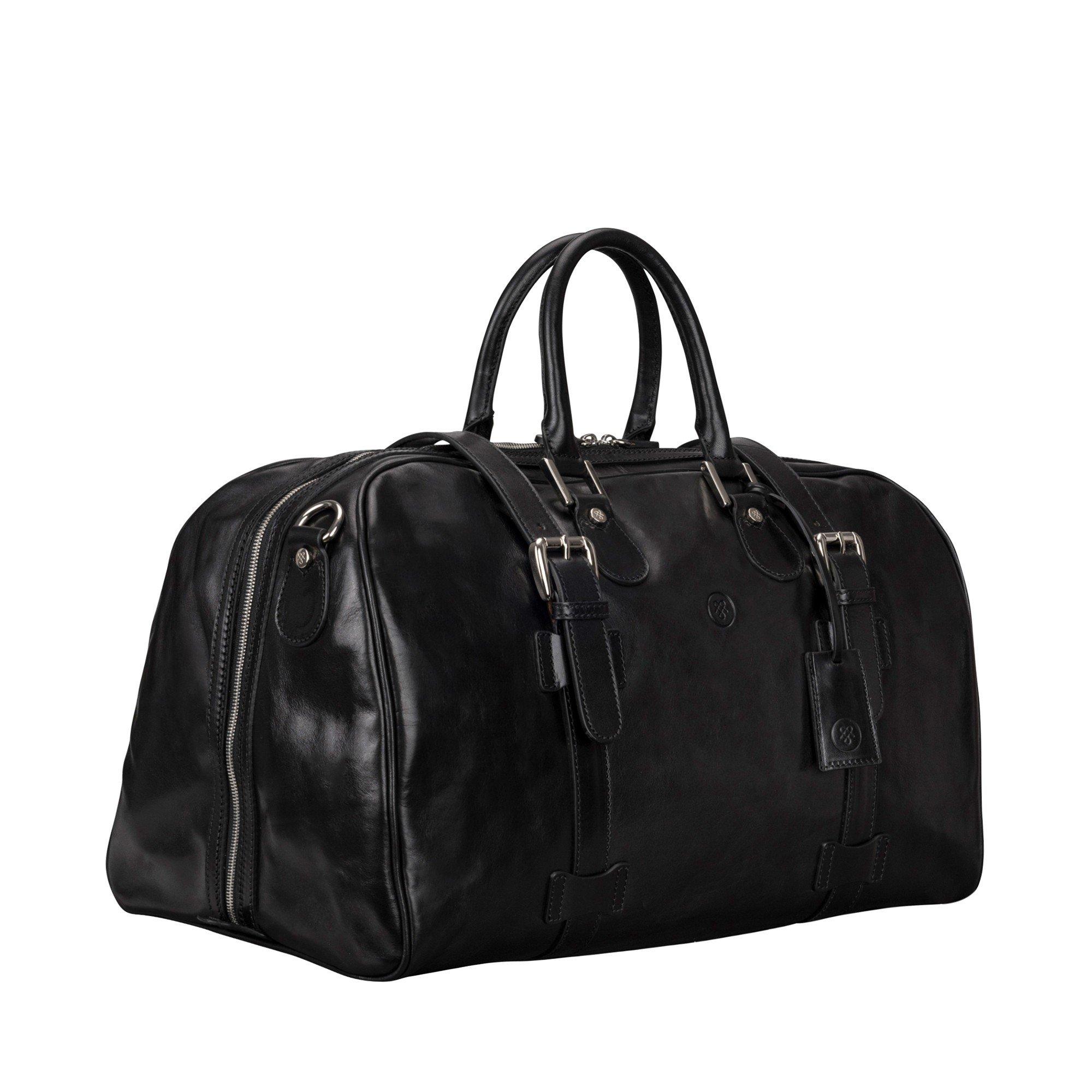 Maxwell Scott  FleroM - Leder Handgepäck Reisetasche 