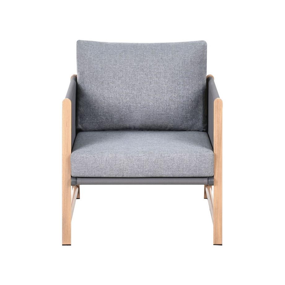 Beliani Set divani con tavolino en Alluminio Moderno NOLA  