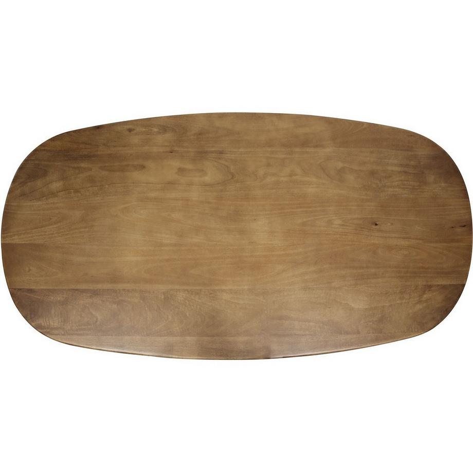 mutoni Table en bois massif Cliff mangue sable 180x95  