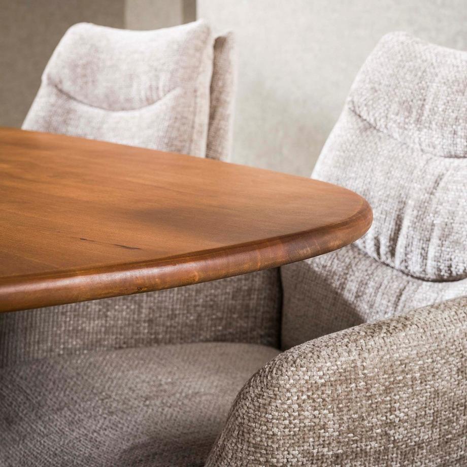 mutoni Table en bois massif Cliff mangue sable 180x95  