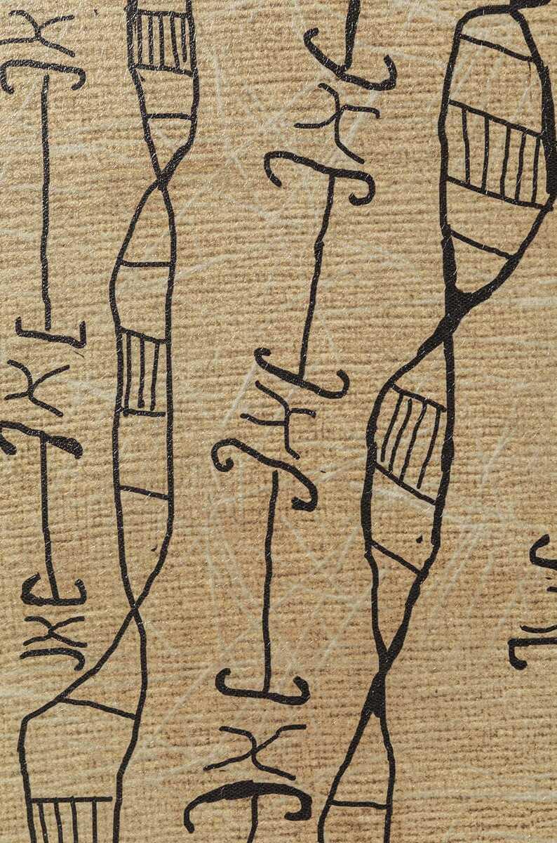 KARE Design Tableau encadré Native Spirals 50x150  