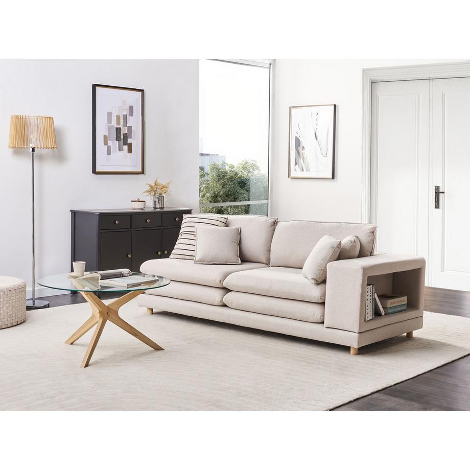 Beliani Canapé 2 places en Tissu Moderne HEDEN  