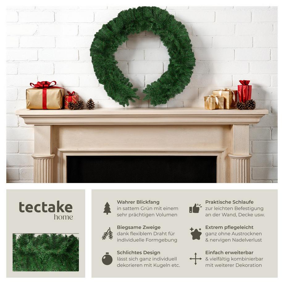 Tectake Weihnachtsgirlande  naturgetreu 270 cm  