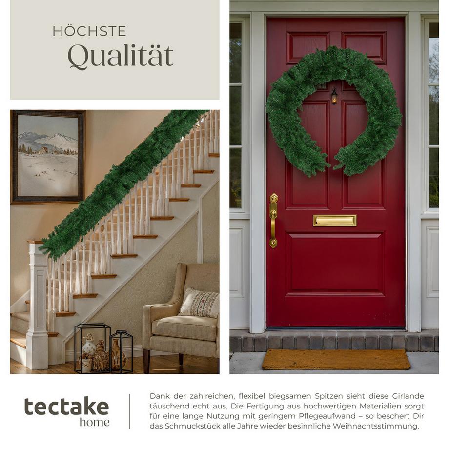 Tectake Weihnachtsgirlande  naturgetreu 270 cm  