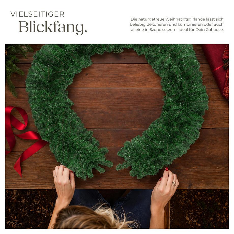 Tectake Guirlande de Noël  Aspect naturel  