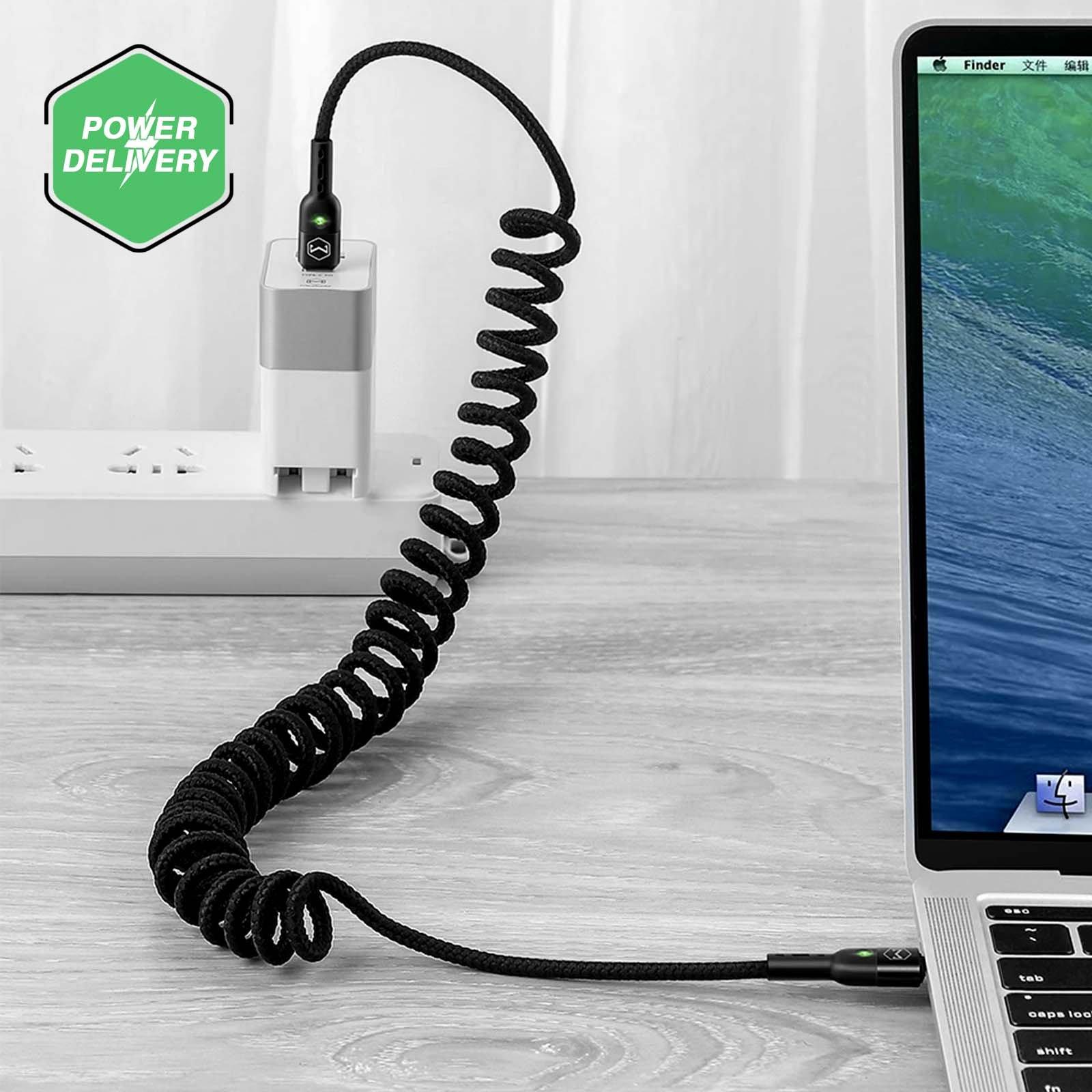 Avizar  Câble USB / USB-C Spiral Macdodo Noir 