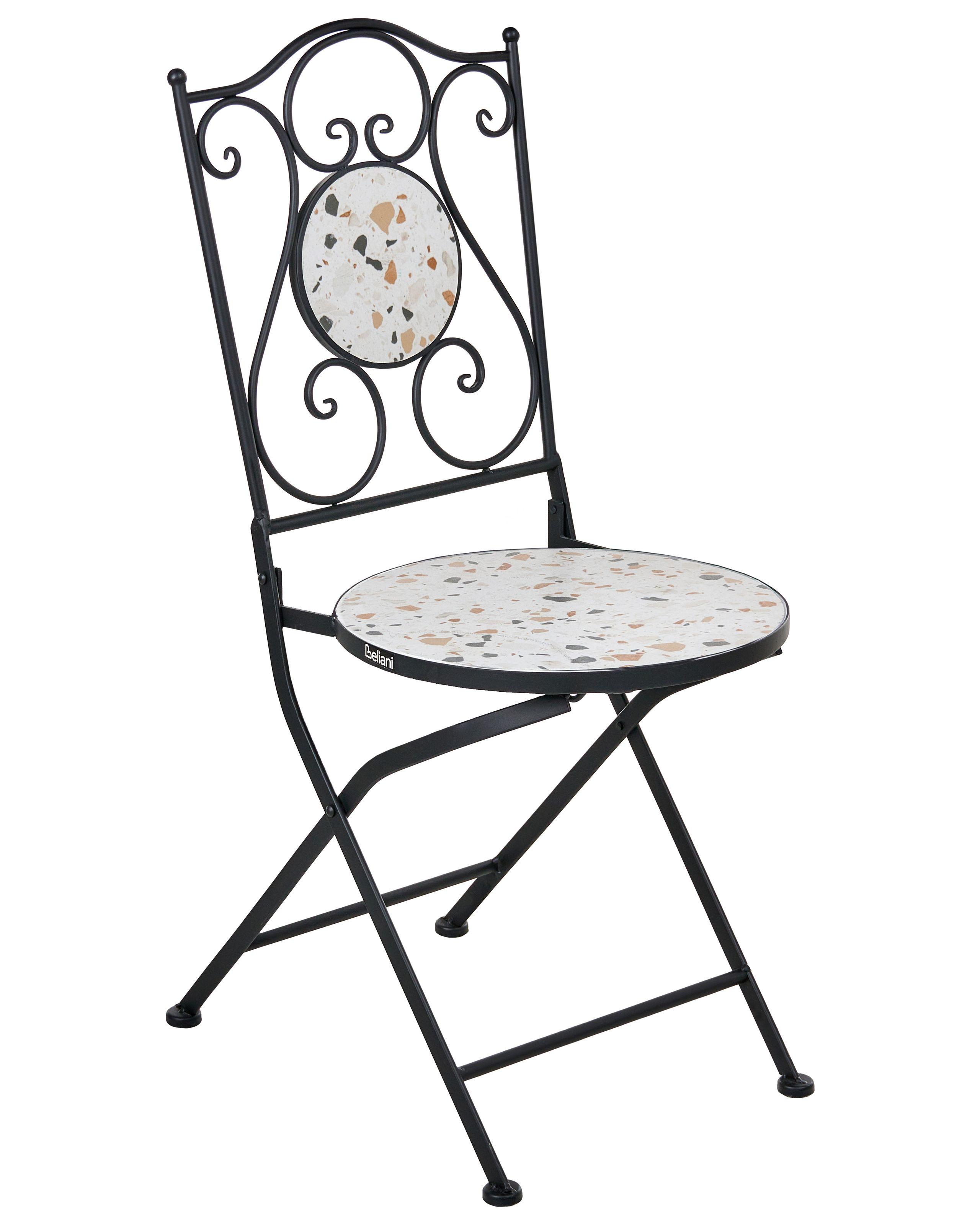 Beliani Gartenstuhl 2er Set aus Eisen Mediterran ARTENA  