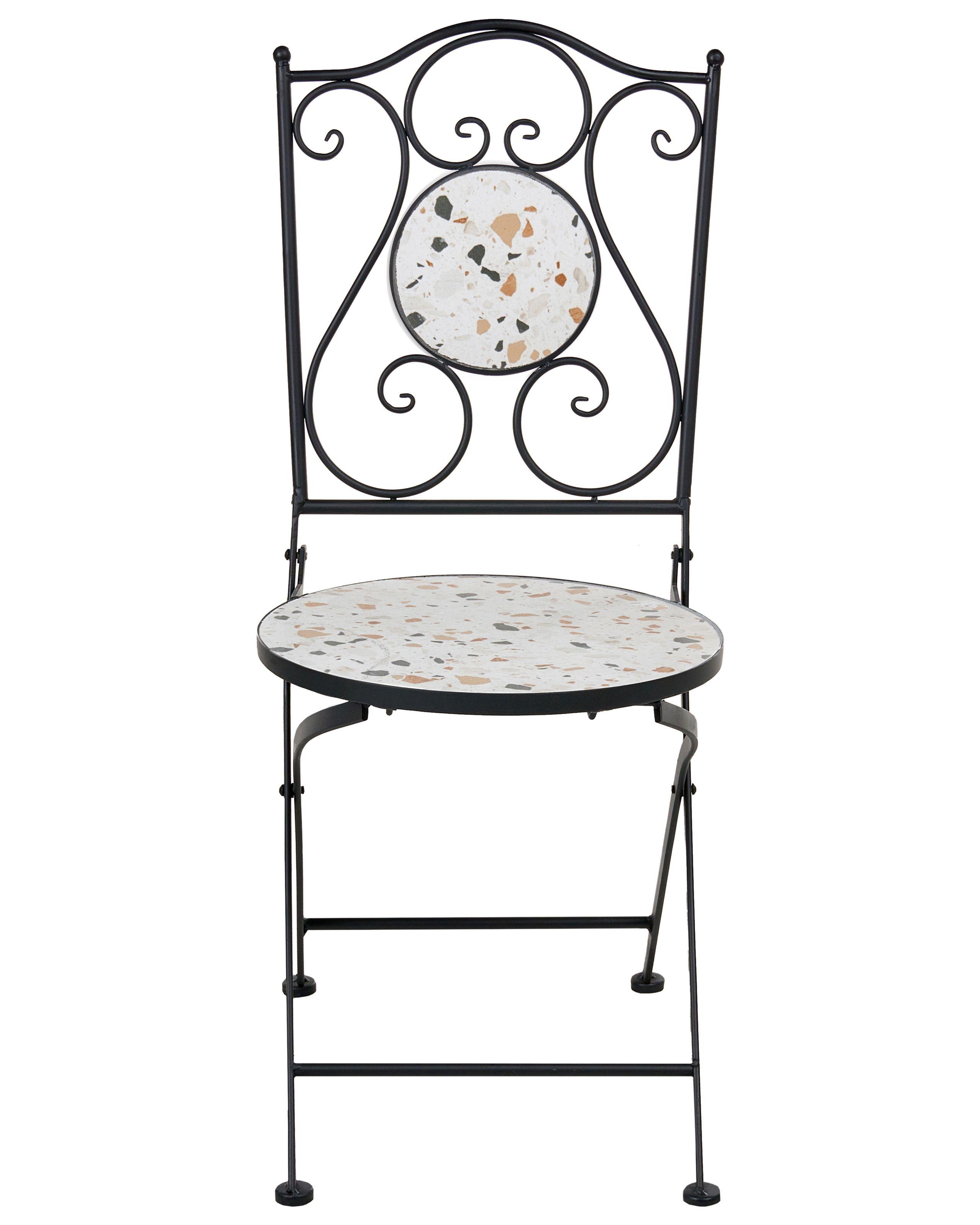 Beliani Gartenstuhl 2er Set aus Eisen Mediterran ARTENA  