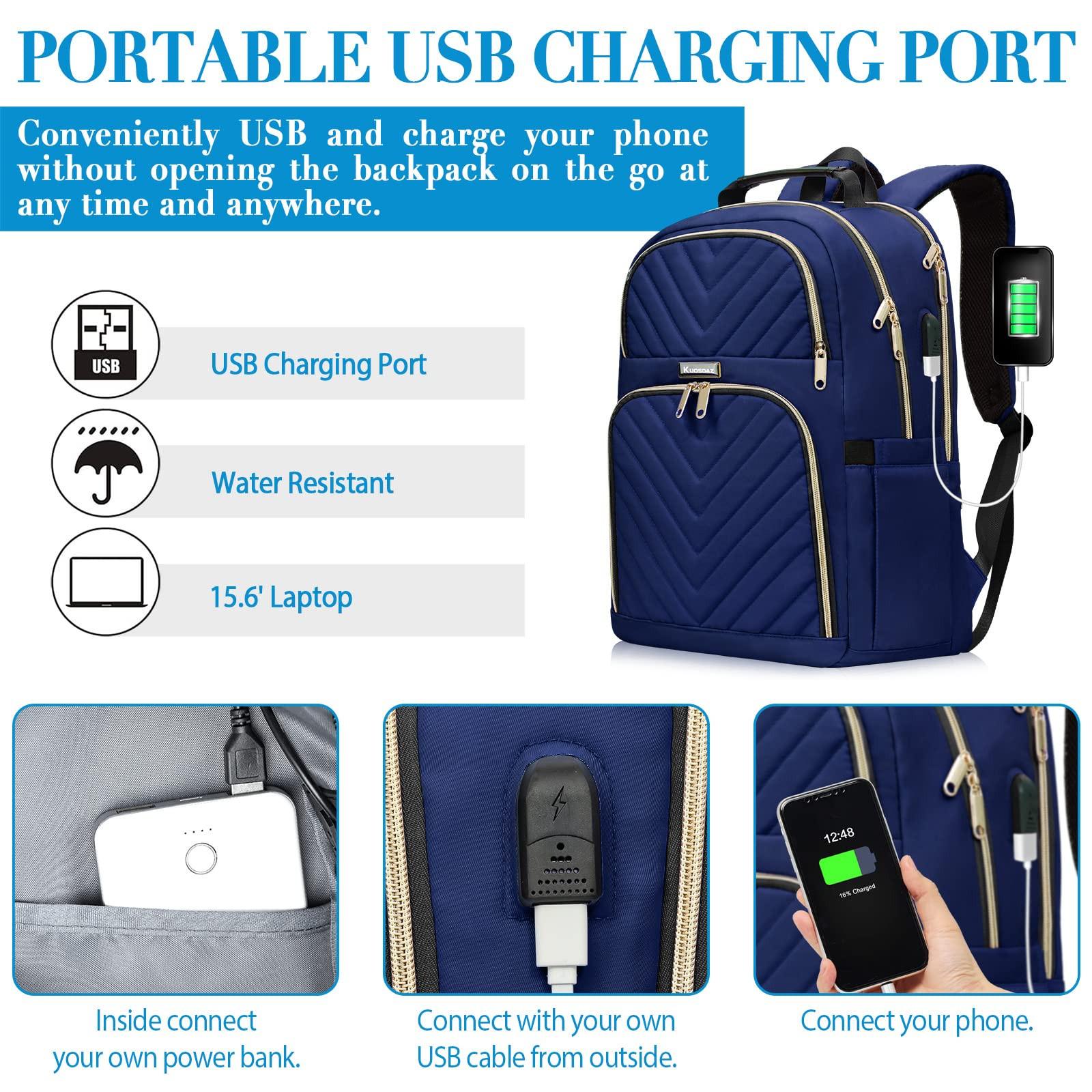 Only-bags.store Schulrucksack Teenager mit USB-Ladeanschluss Laptop Rucksack Stylish Daypack Wasserdicht  