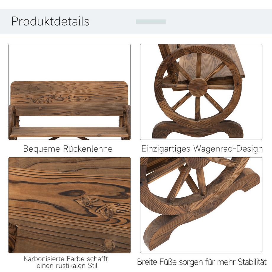 Outsunny Banc de jardin  