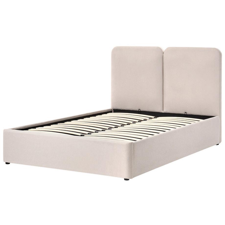 Beliani Letto contenitore en Tessuto Moderno ARBOIS  