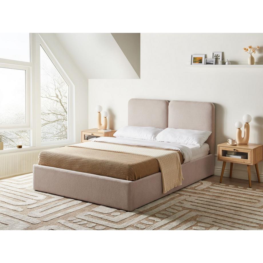 Beliani Letto contenitore en Tessuto Moderno ARBOIS  