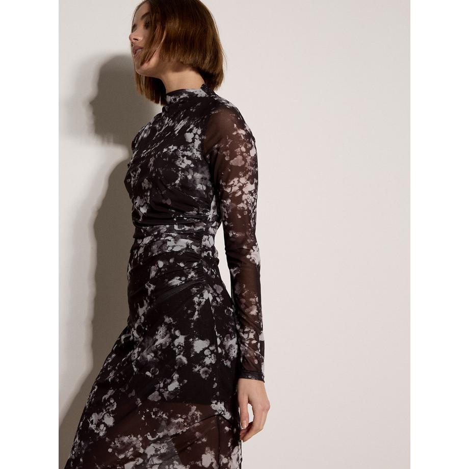APRICOT Mini-Kleid aus abstraktem Netzstoff  