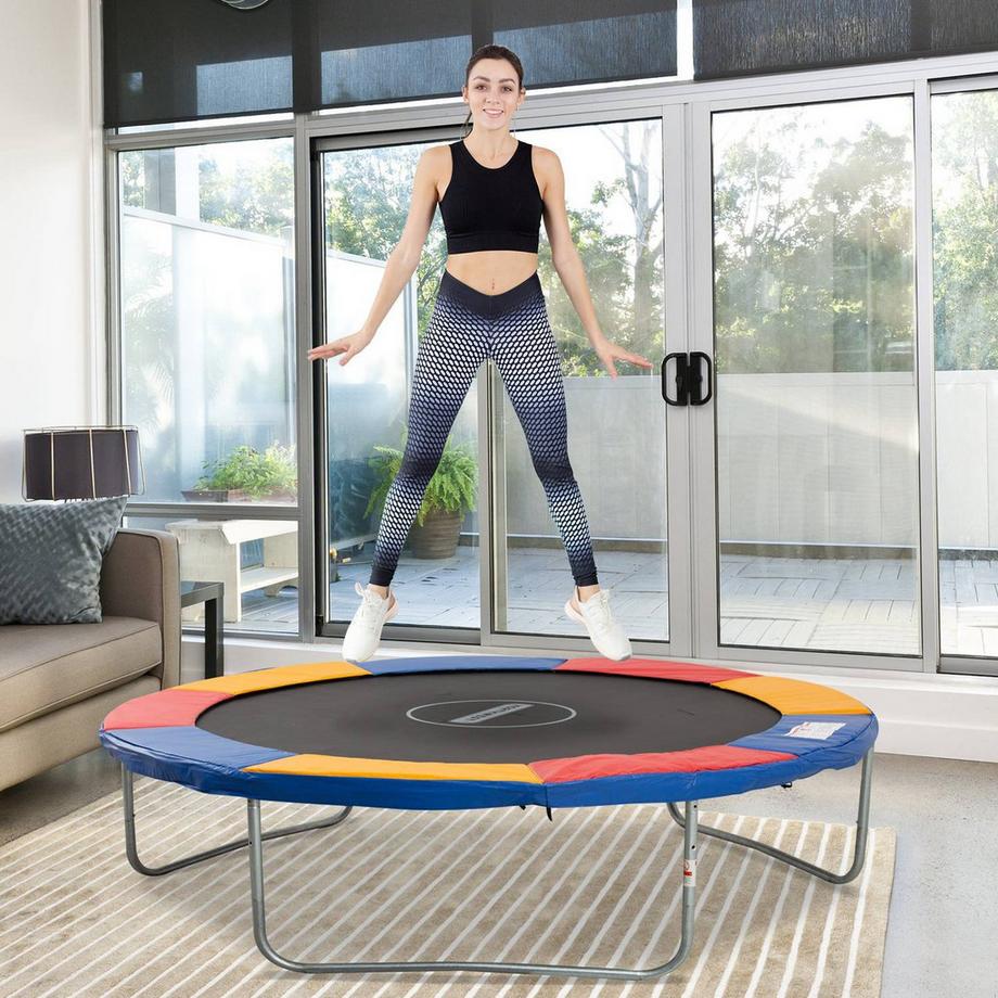 Northio Set D'Accessoires Pour Trampoline Couverture De Bord, Filet De Sécurité, Bâche Météo, Échelle, Pour 8Ft-15Ft, Ø 305Cm, Coloré  