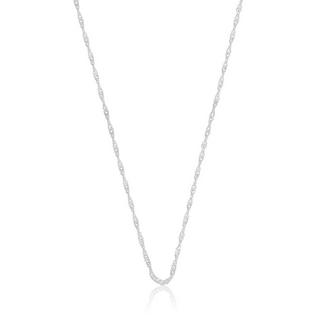 MUAU Schmuck  Collier Singapur Weissgold 750, 1.5mm, 45cm 