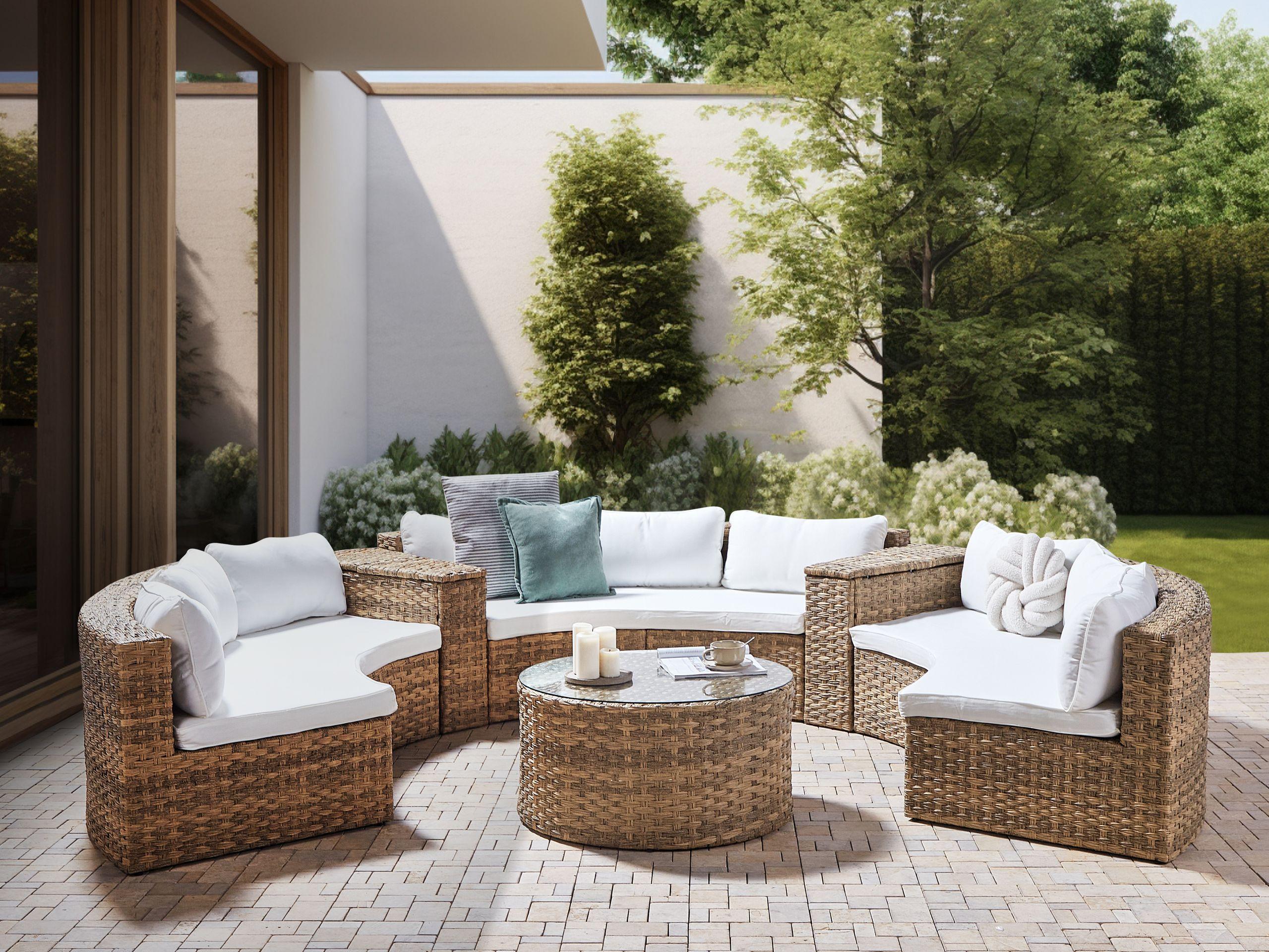 Beliani Lounge Set aus PE Rattan Retro SEVERO  